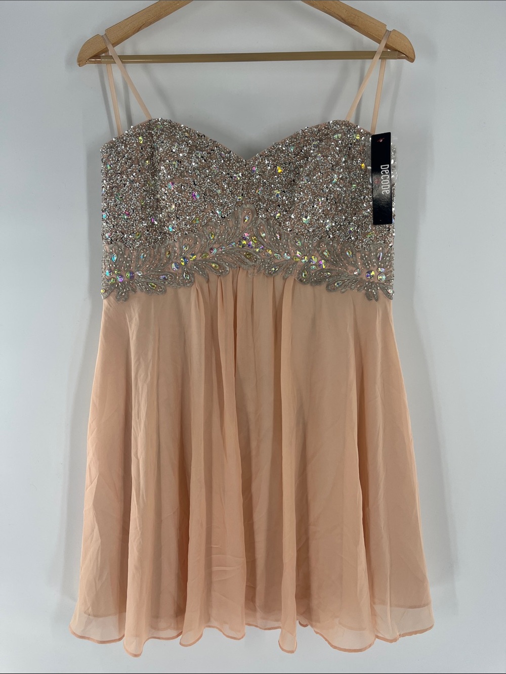 Decode 1.8 Apricot Mini Dress Size 12 NWT